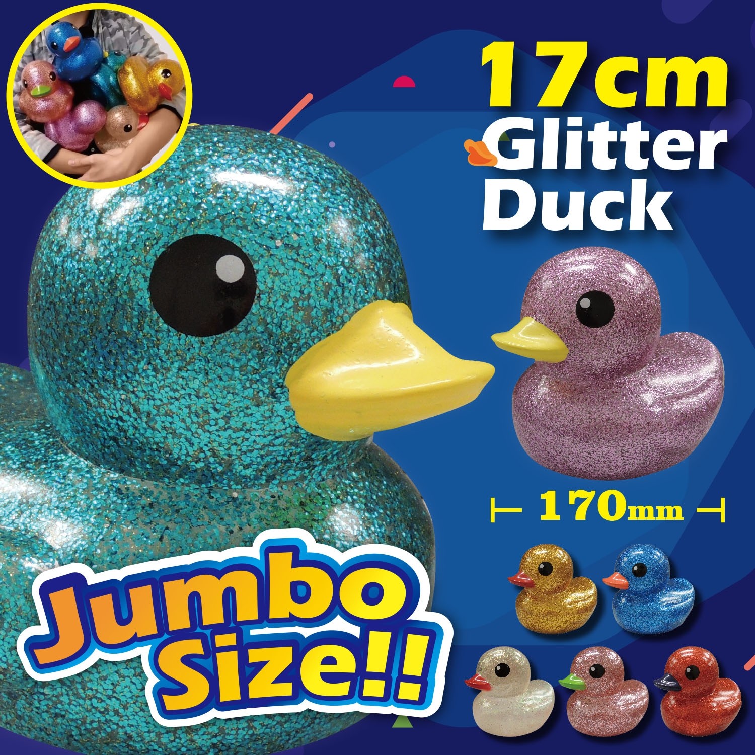 17cm Glitter Duck