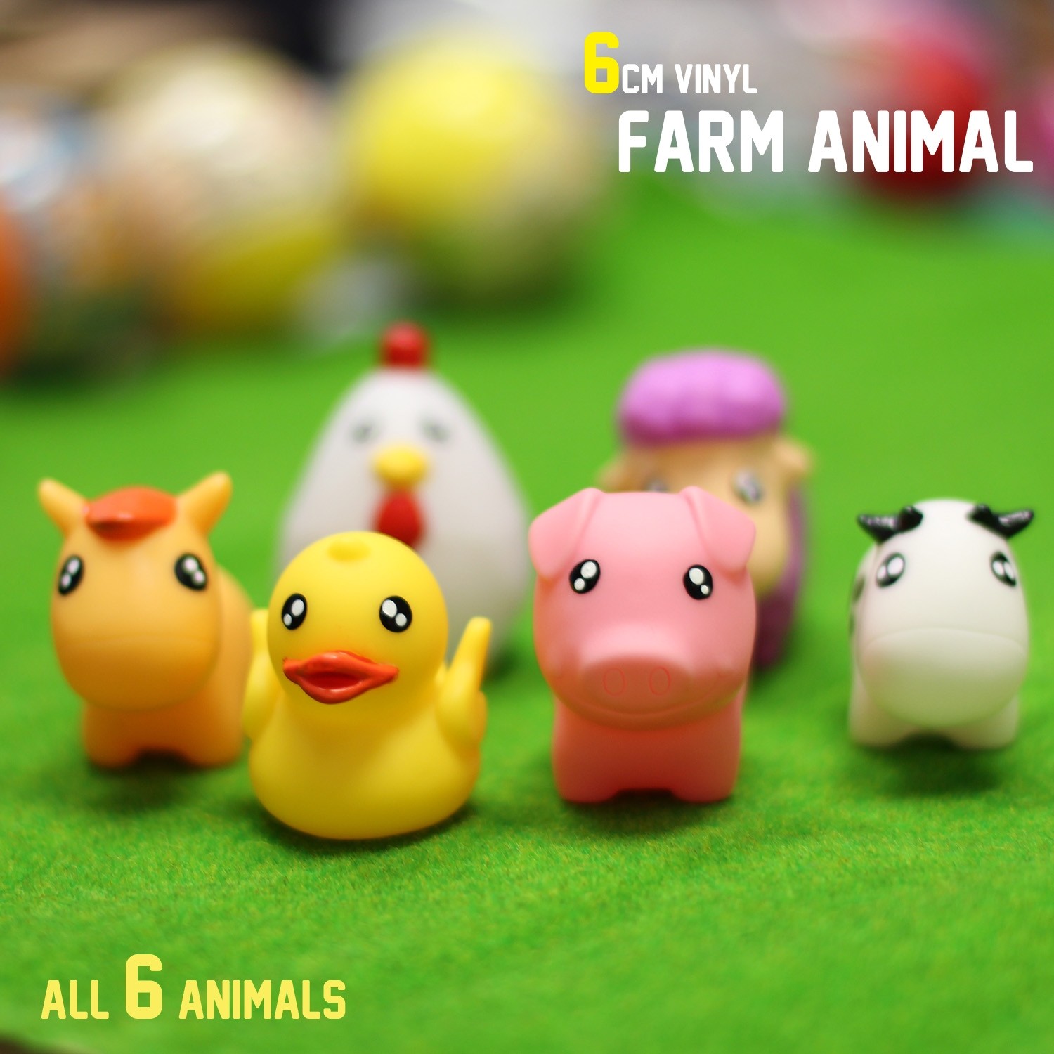 6cm Vinyl Farm Animal