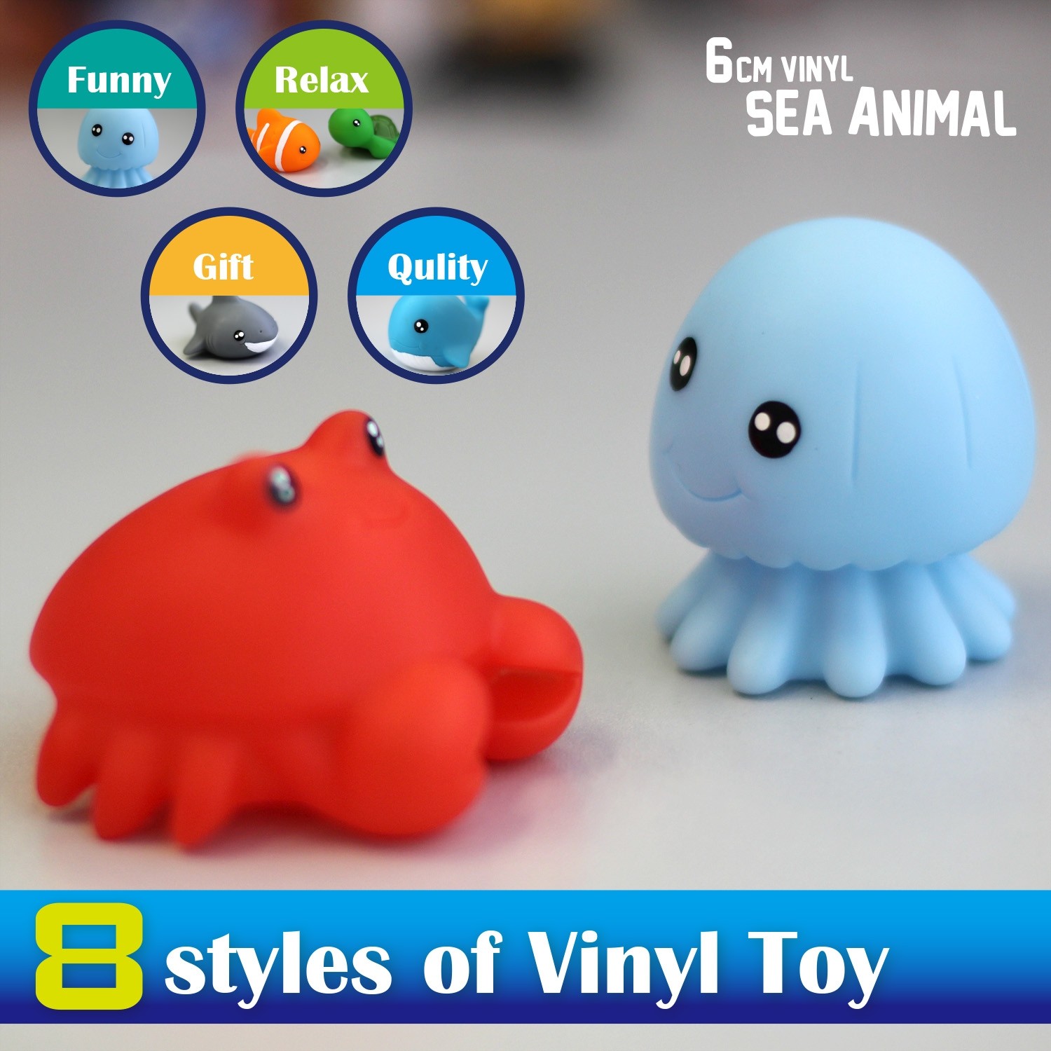 6cm Vinyl Sea Animal