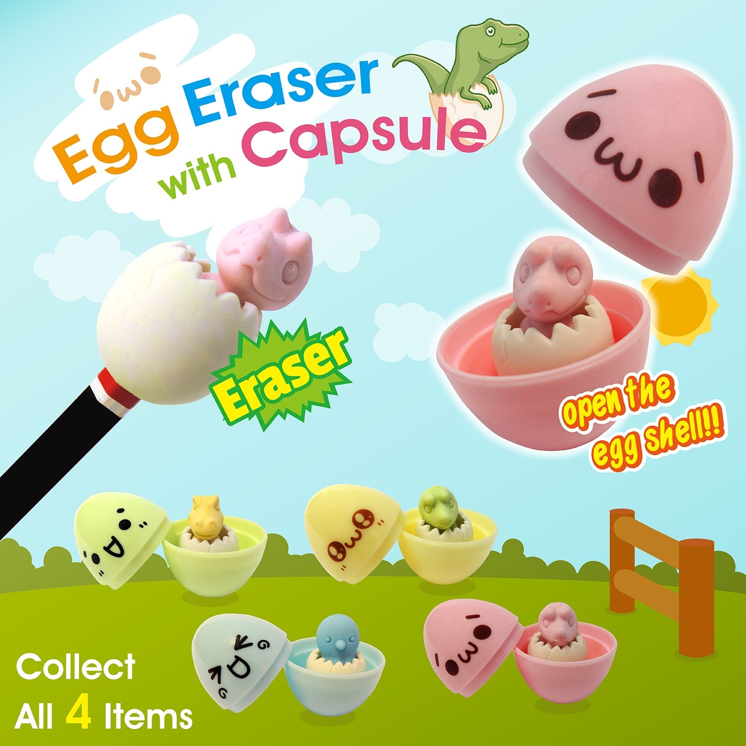 Egg Eraser with Capsule