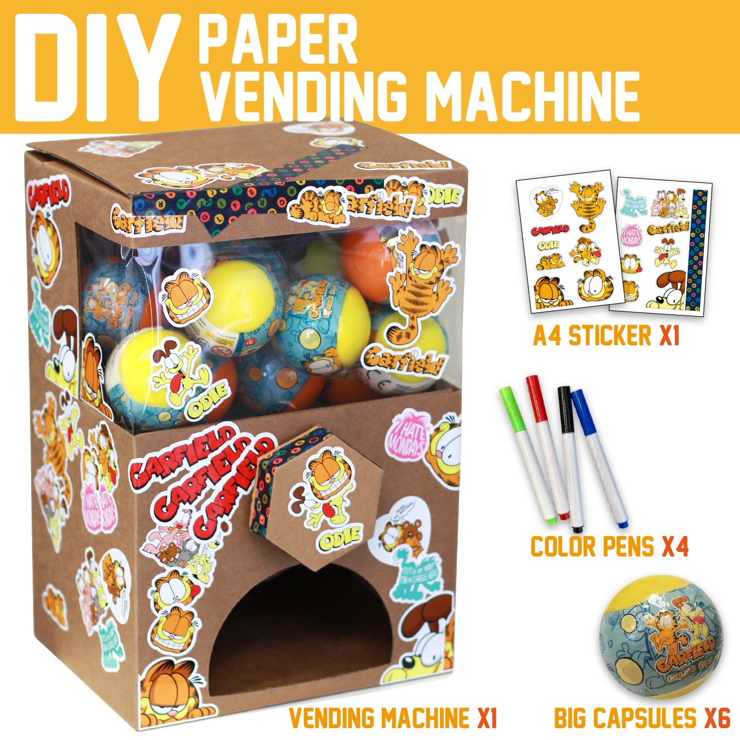 Garfield Paper Cardboard Vending Machine