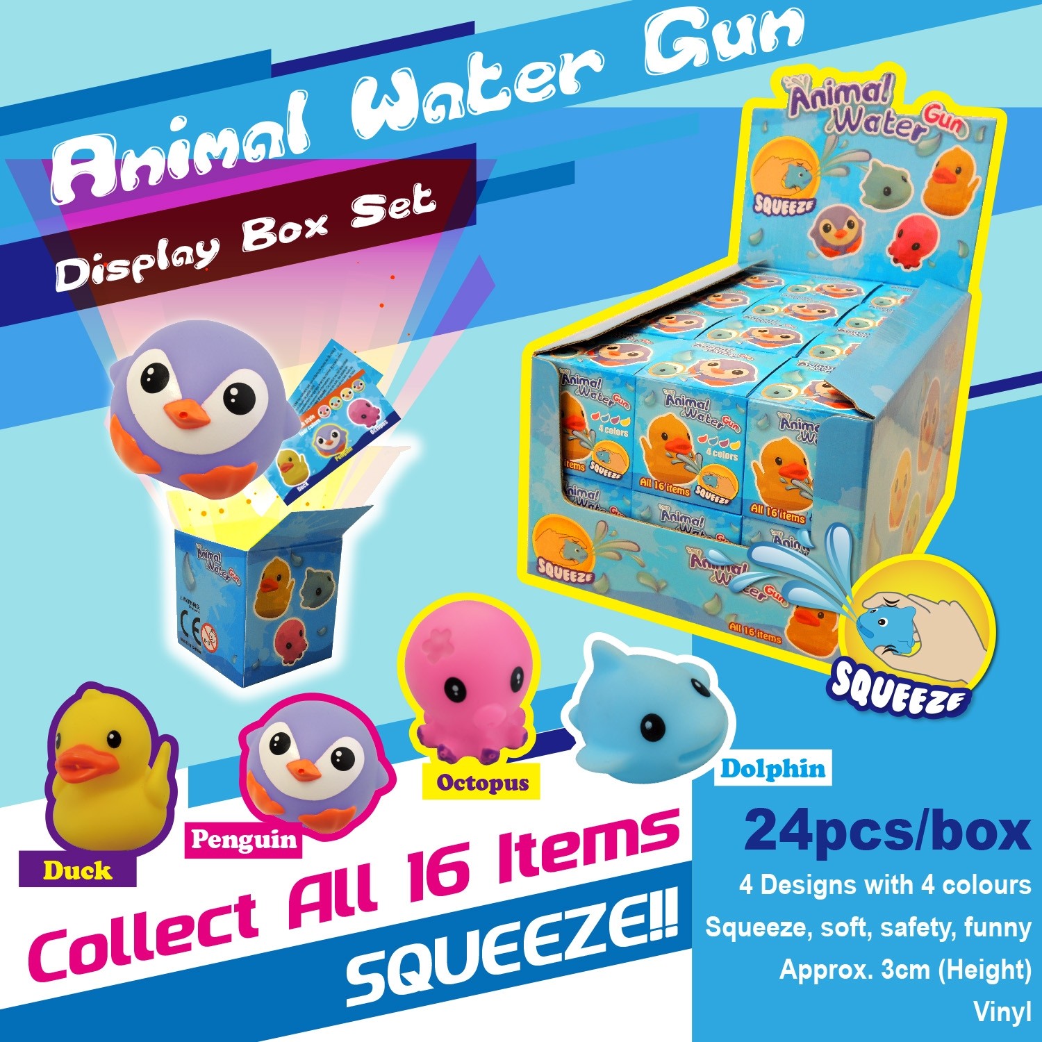 Animal Water Gun Display Box