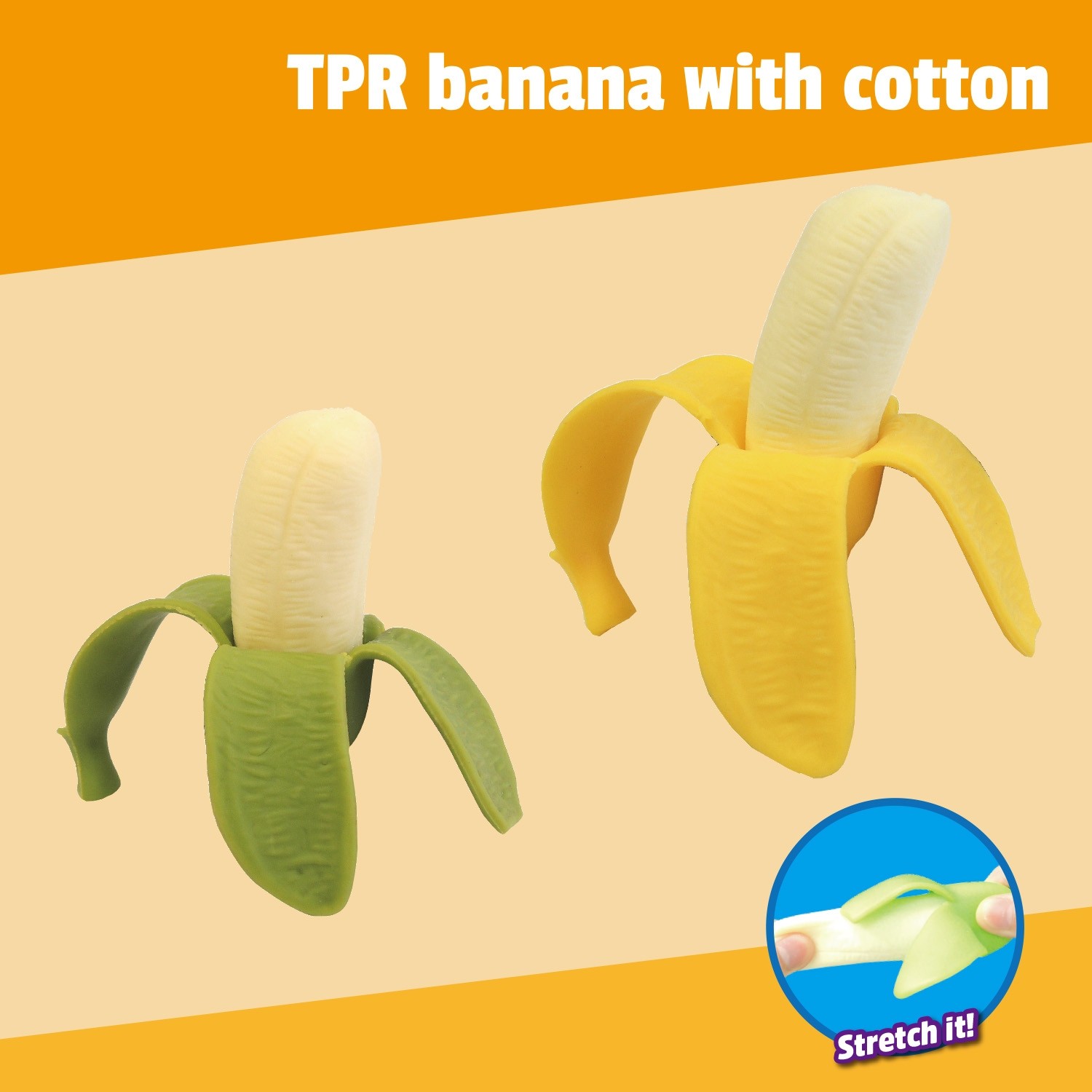 TPR banana with cotton