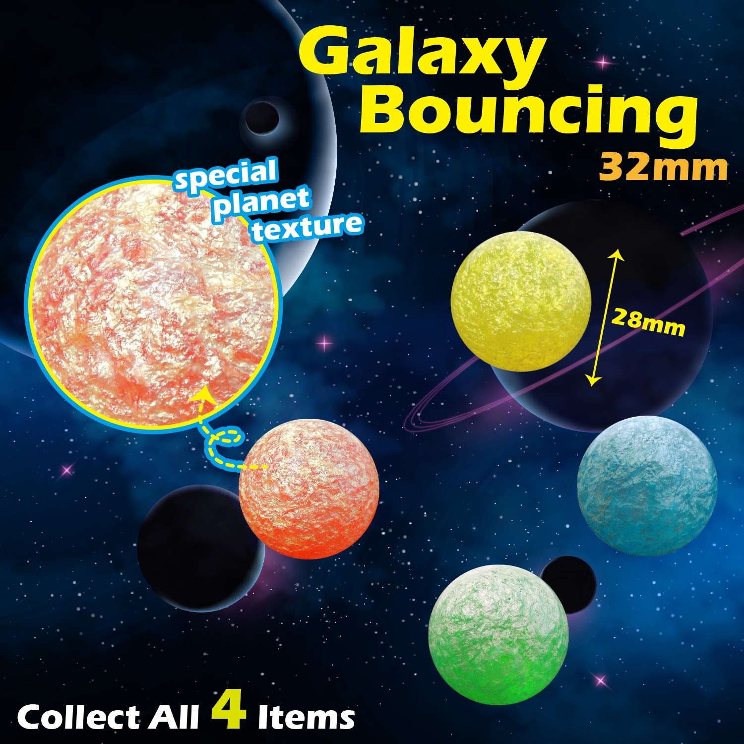 Galaxy Bouncing Ball 32mm