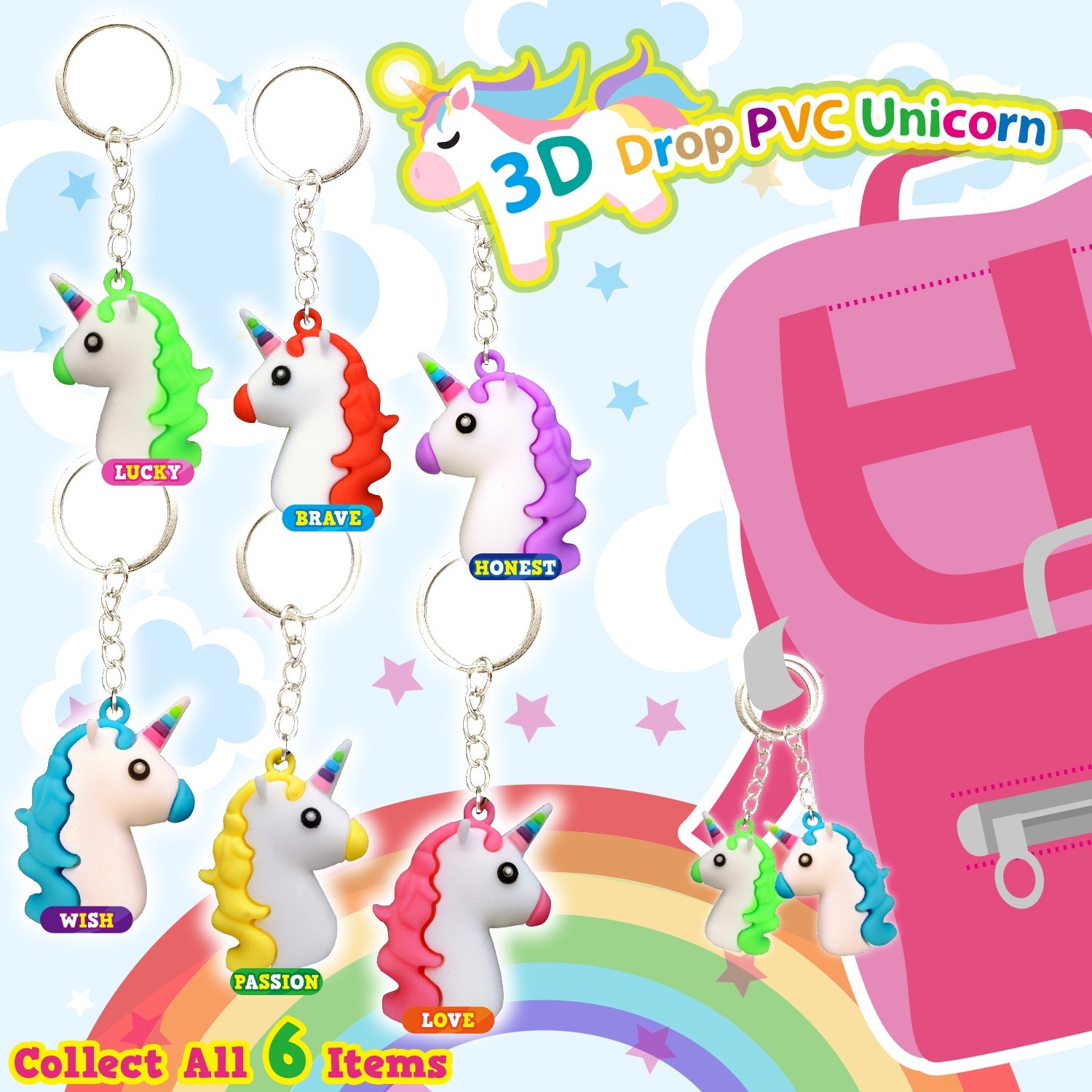 3D Drop PVC Unicorn