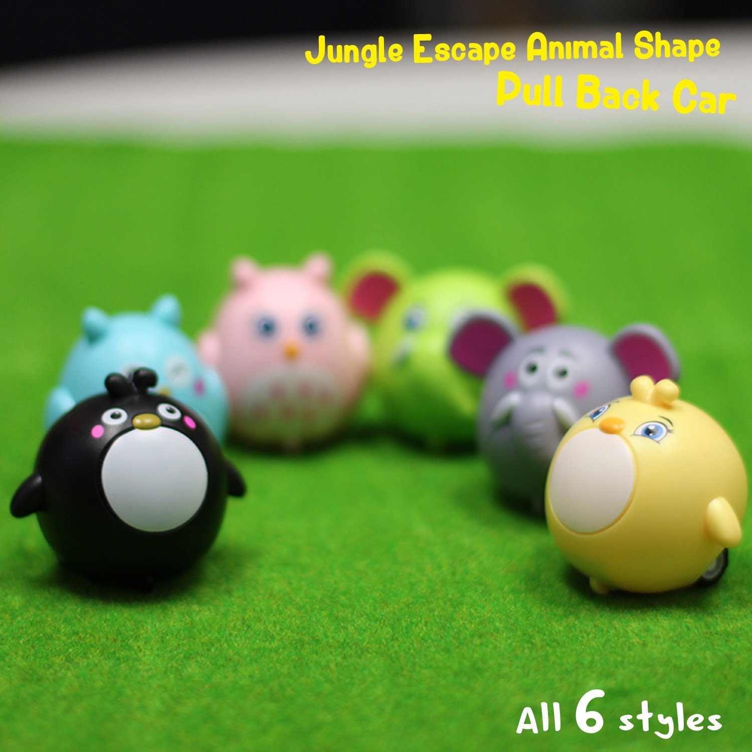 "jungle escape" Animal shape pull back car 