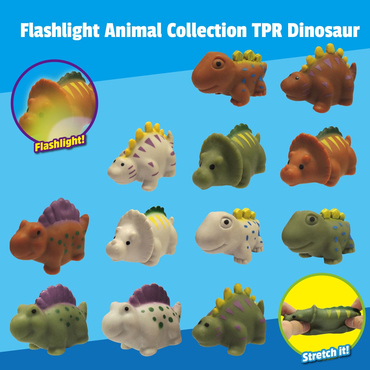 "Flashlight Animal Collection" TPR Dinosaur