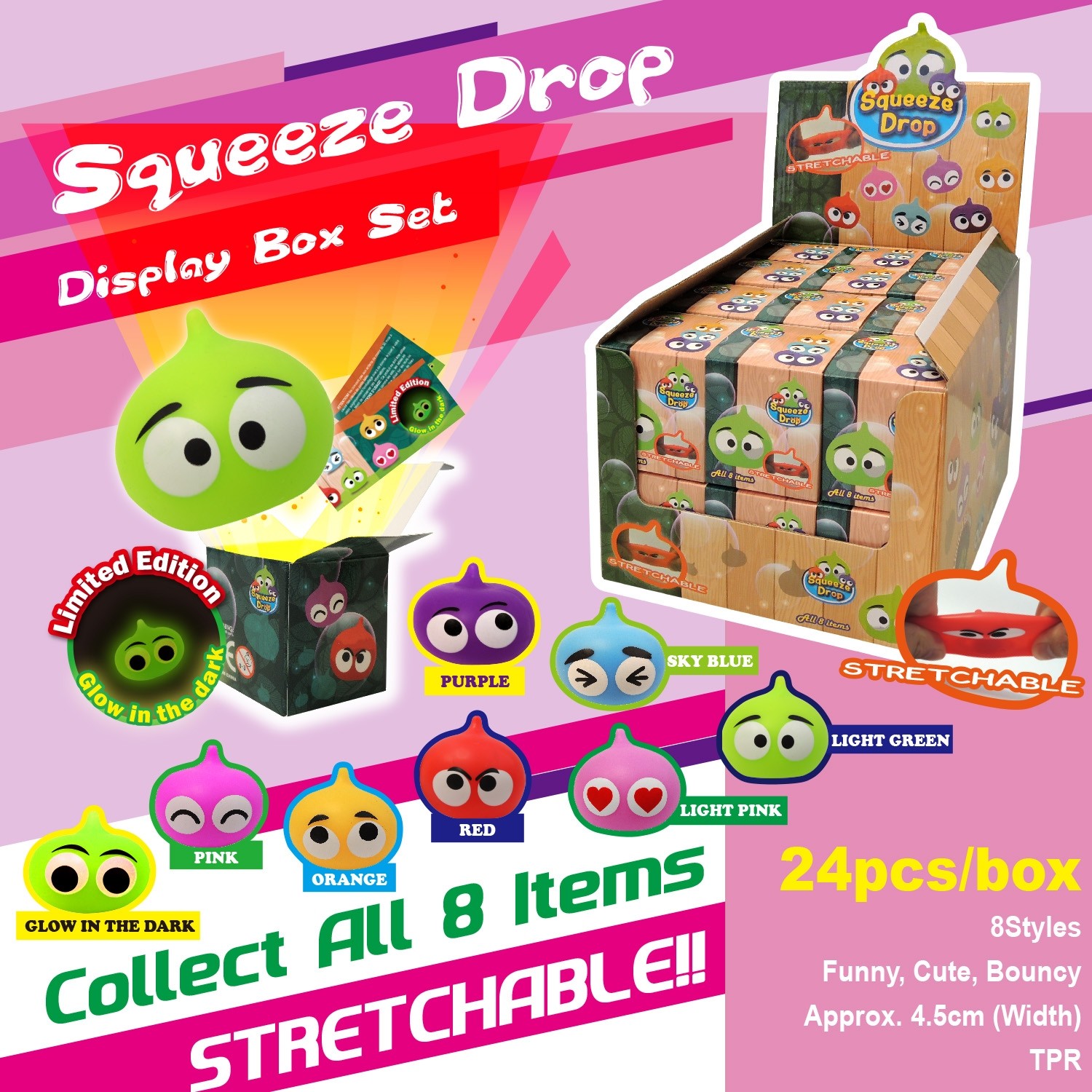 Squeeze Drop Display Box