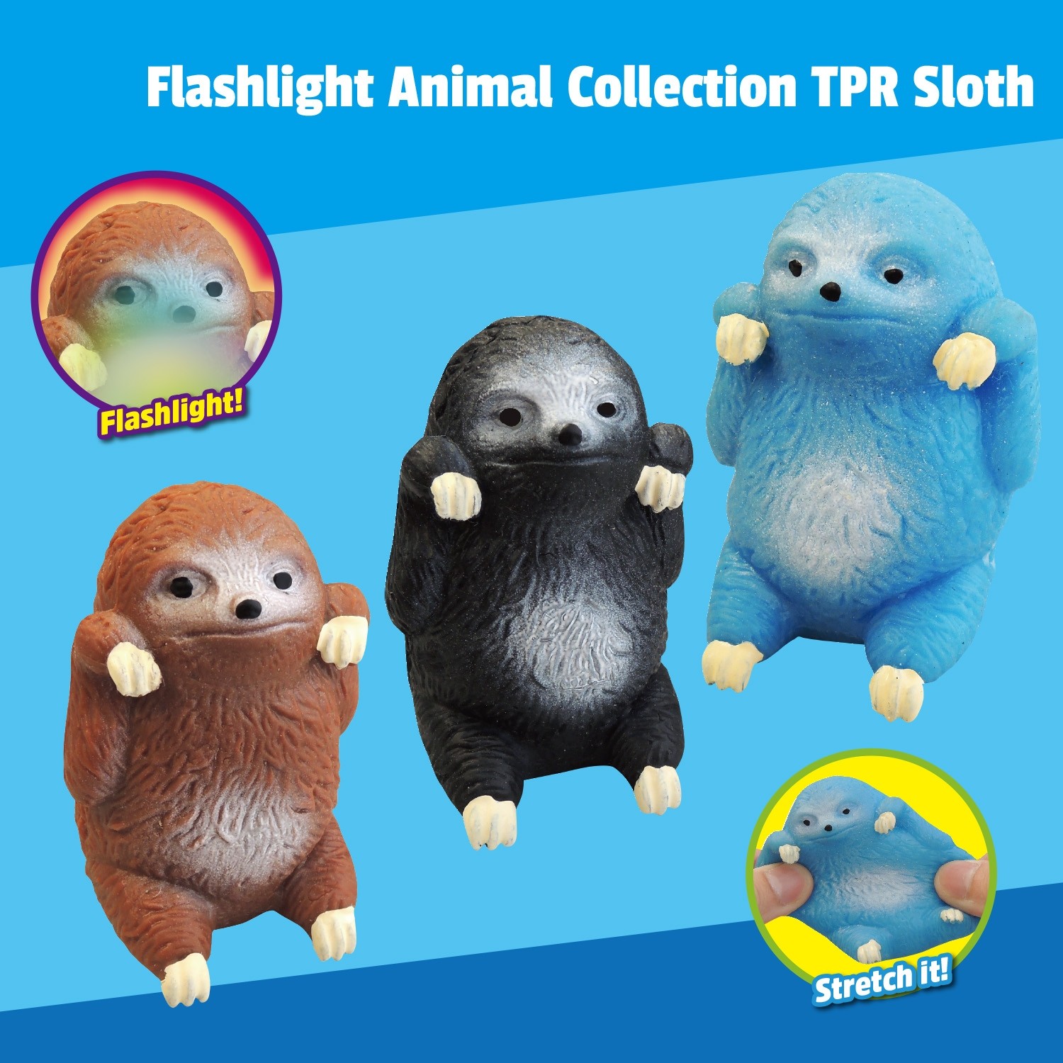 "Flashlight Animal Collection" TPR Sloth