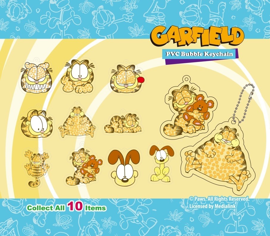 Garfield PVC Bubble Keychain