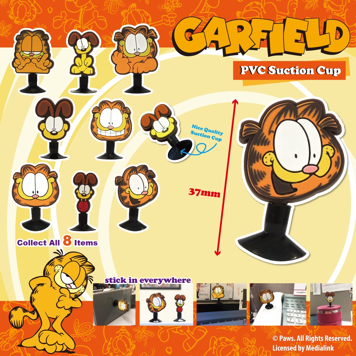 Garfield PVC Suction Cup