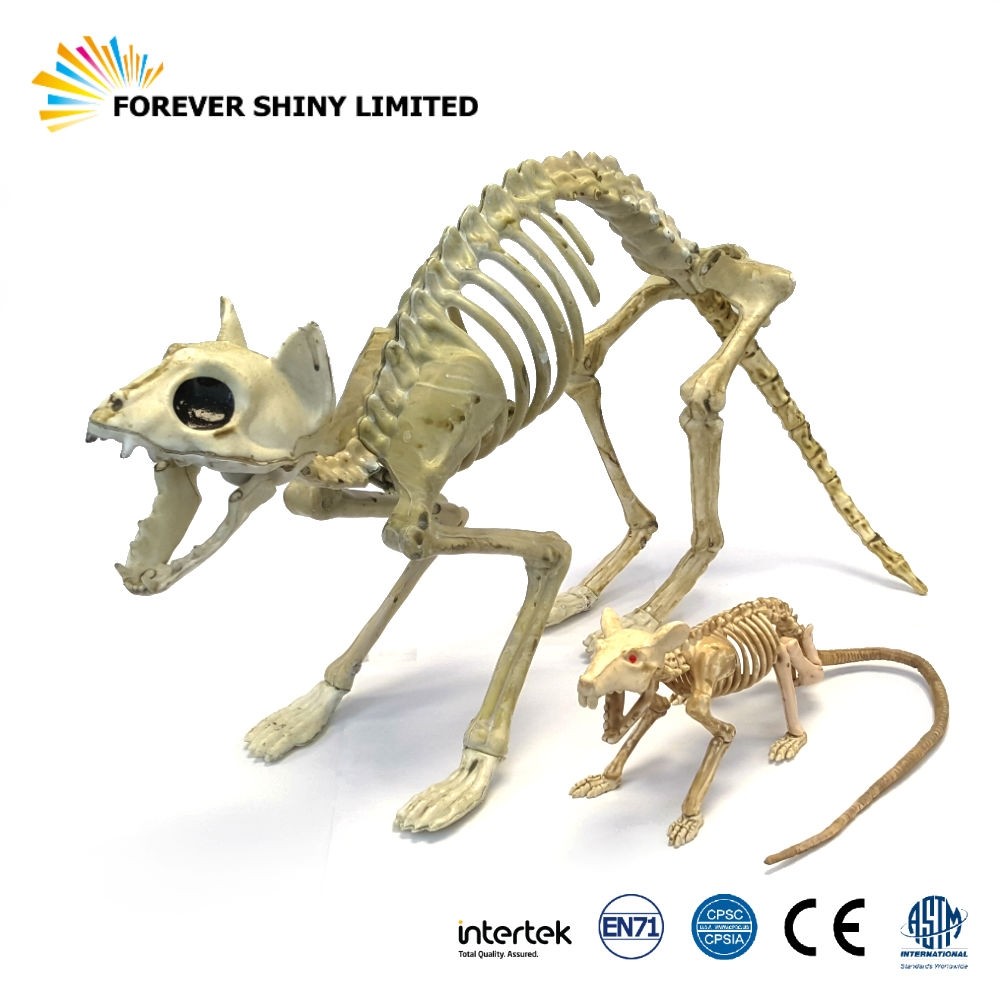 Skeleton Cat and Rat Set