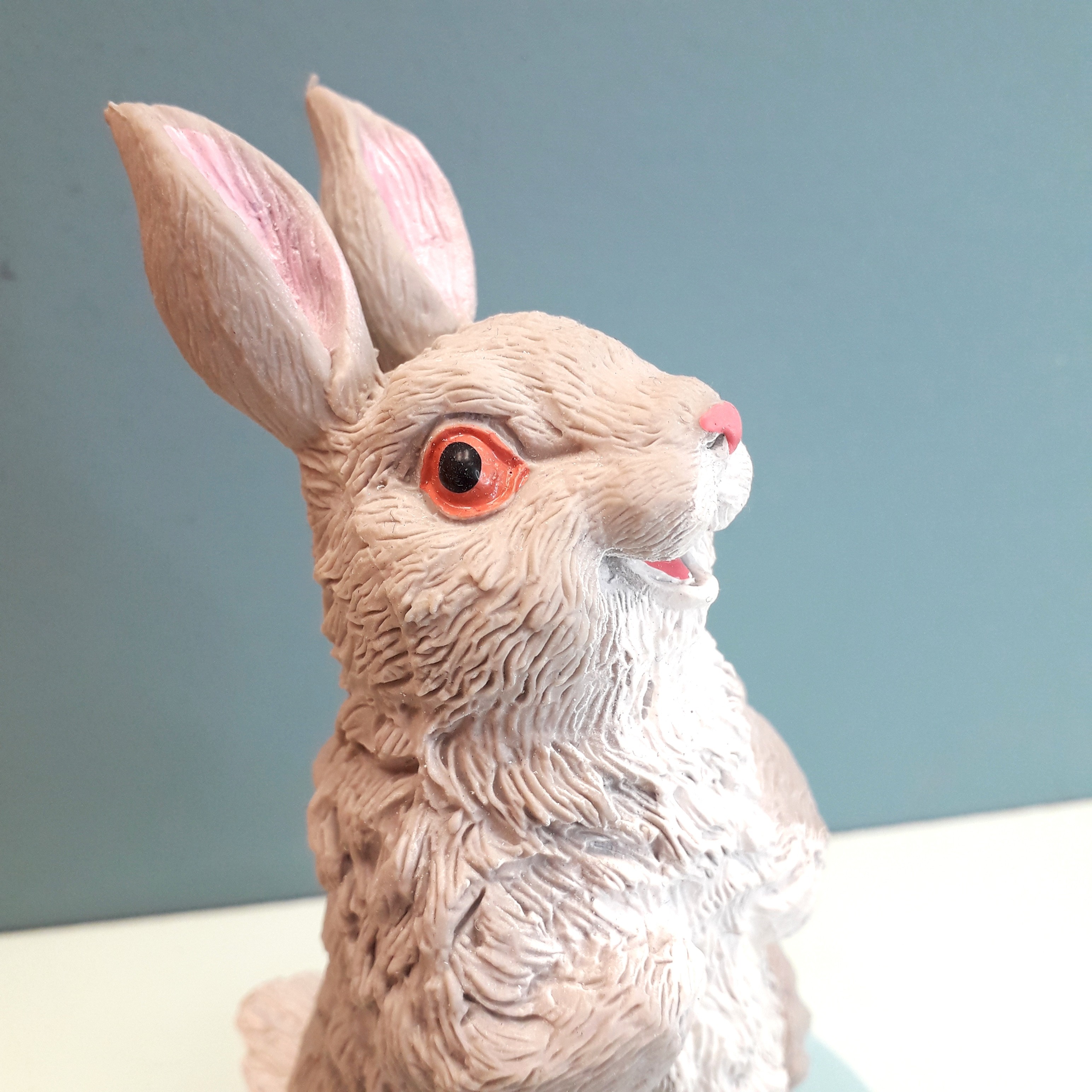 15cm TPR Rabbit With Cotton - gray