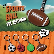Sports Ball PVC Keychain