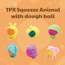 TPR Squeeze Animal with Dough Ball