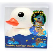 "Flashlight Animal Collection" 17cm Glitter Duck Blister Set