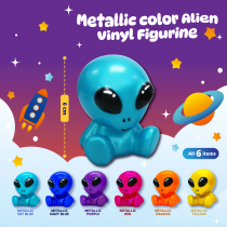 Metallic Color Alien Figurine Vinyl (6cm)